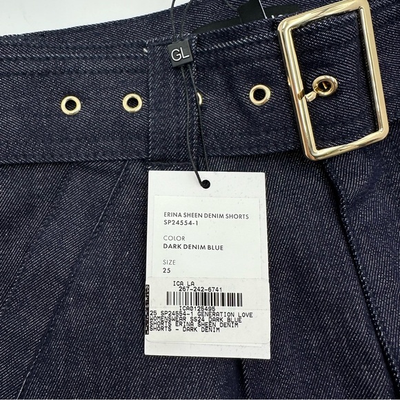 Generation Love Erina Sheen Denim Cuffed Shorts - Picture 4 of 16